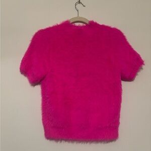 Pilcro Anthropologie Hot Pink Fuzzy Sweater
